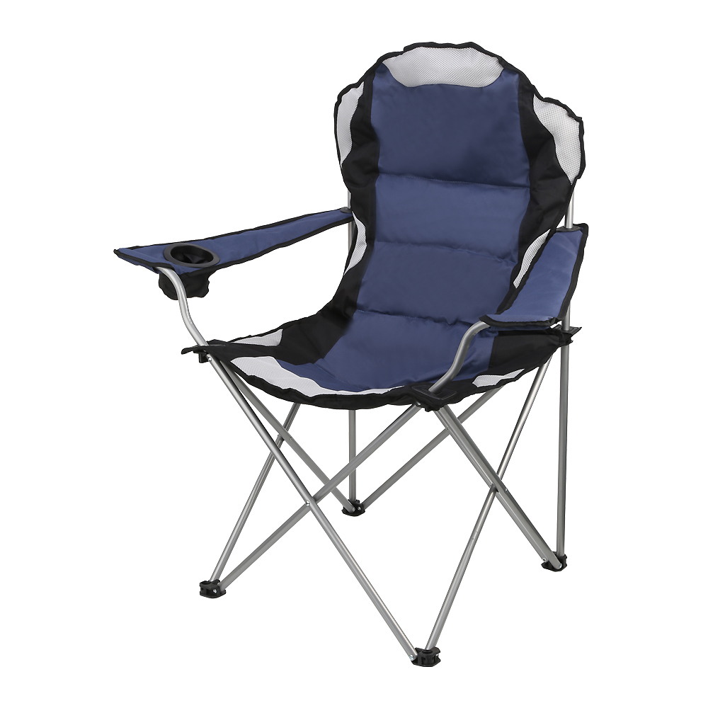 Outdoor Creations Deluxe Camping Chair Blue Grey Color